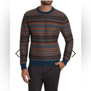 Jachs Fair Isle wool blend sweater in BLUE